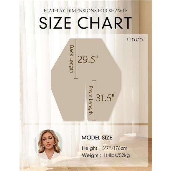 Women Elegant Shawl Wraps Soft Open Front Poncho Sweater for Spring Fall Winter - Picture 6 of 7